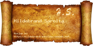 Hildebrand Sarolta névjegykártya